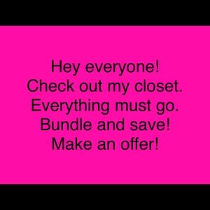 Everything must go!